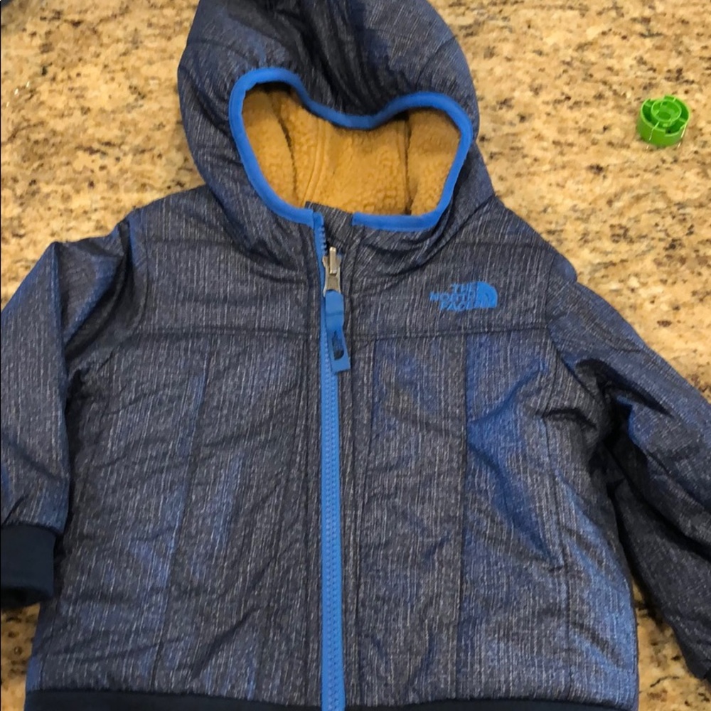 Blue reversible toddler north face